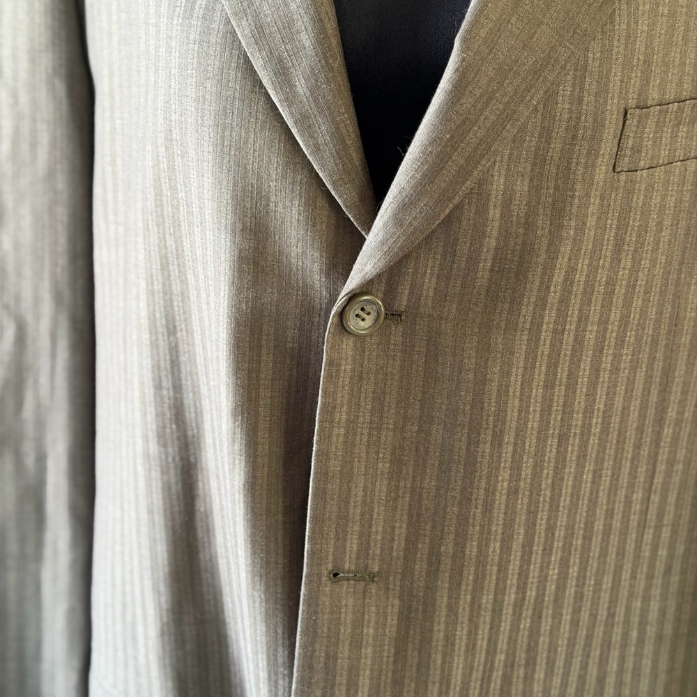 Men’s 40L 100% Lambswool Taupe Blazer Heritage Old Money Dark Academia Jacket